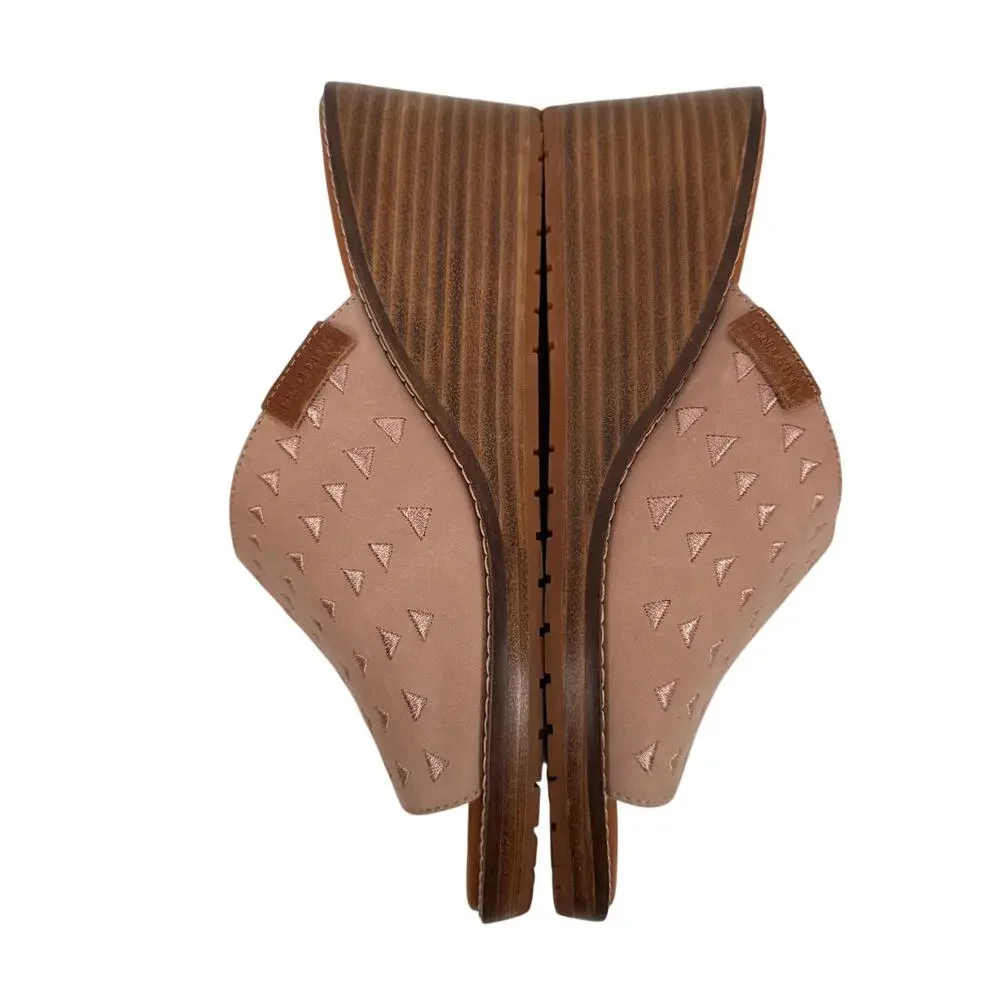 Pendleton Sandals Slip On Wedge Womens 8 Leather‎ Aztec Boho Southwestern